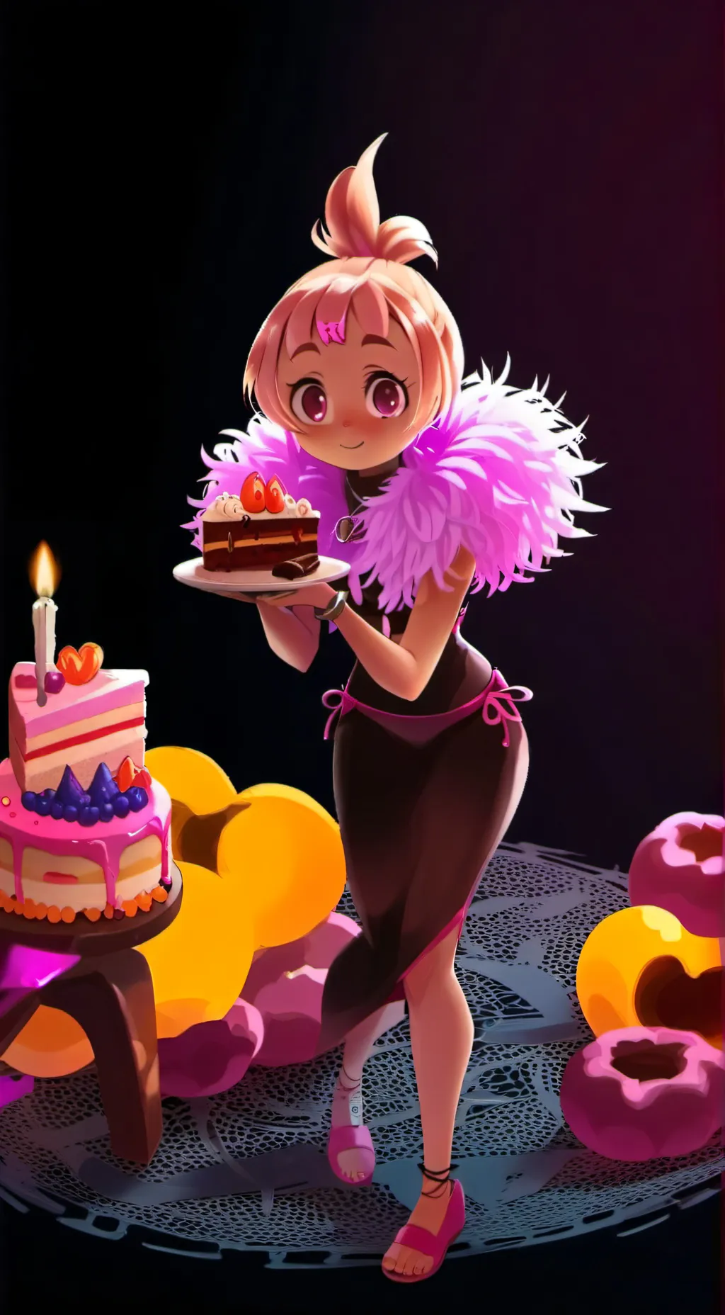 ai character: toy chica  background