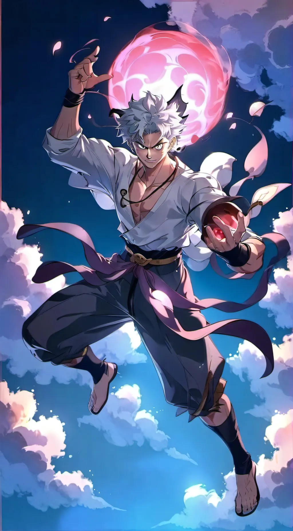 ai character: LUFFY GEAR 5 background