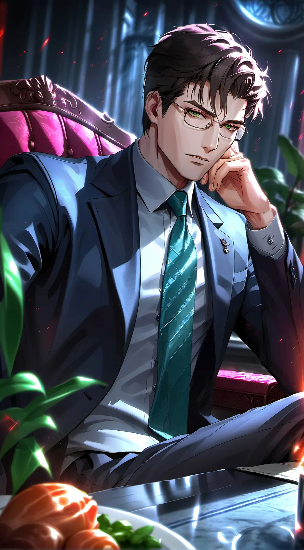 ai character: Mr. Winter Charm background