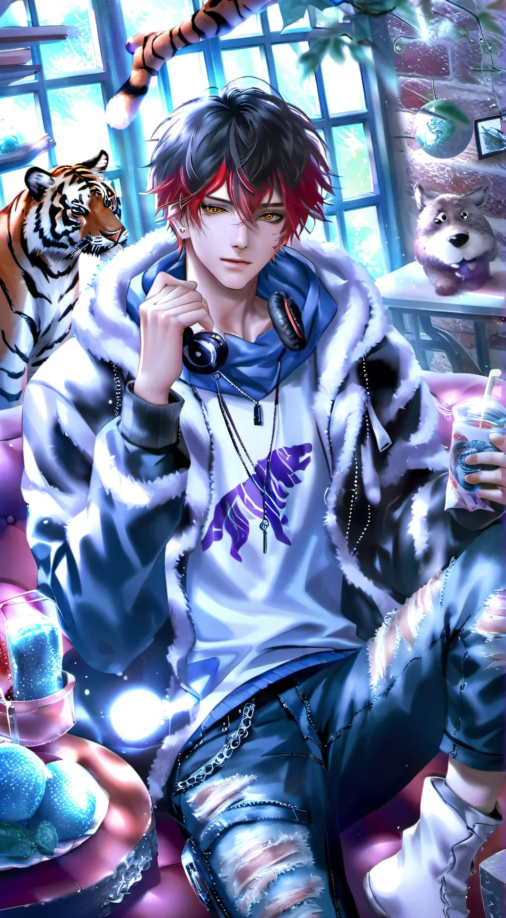 ai character: sky background