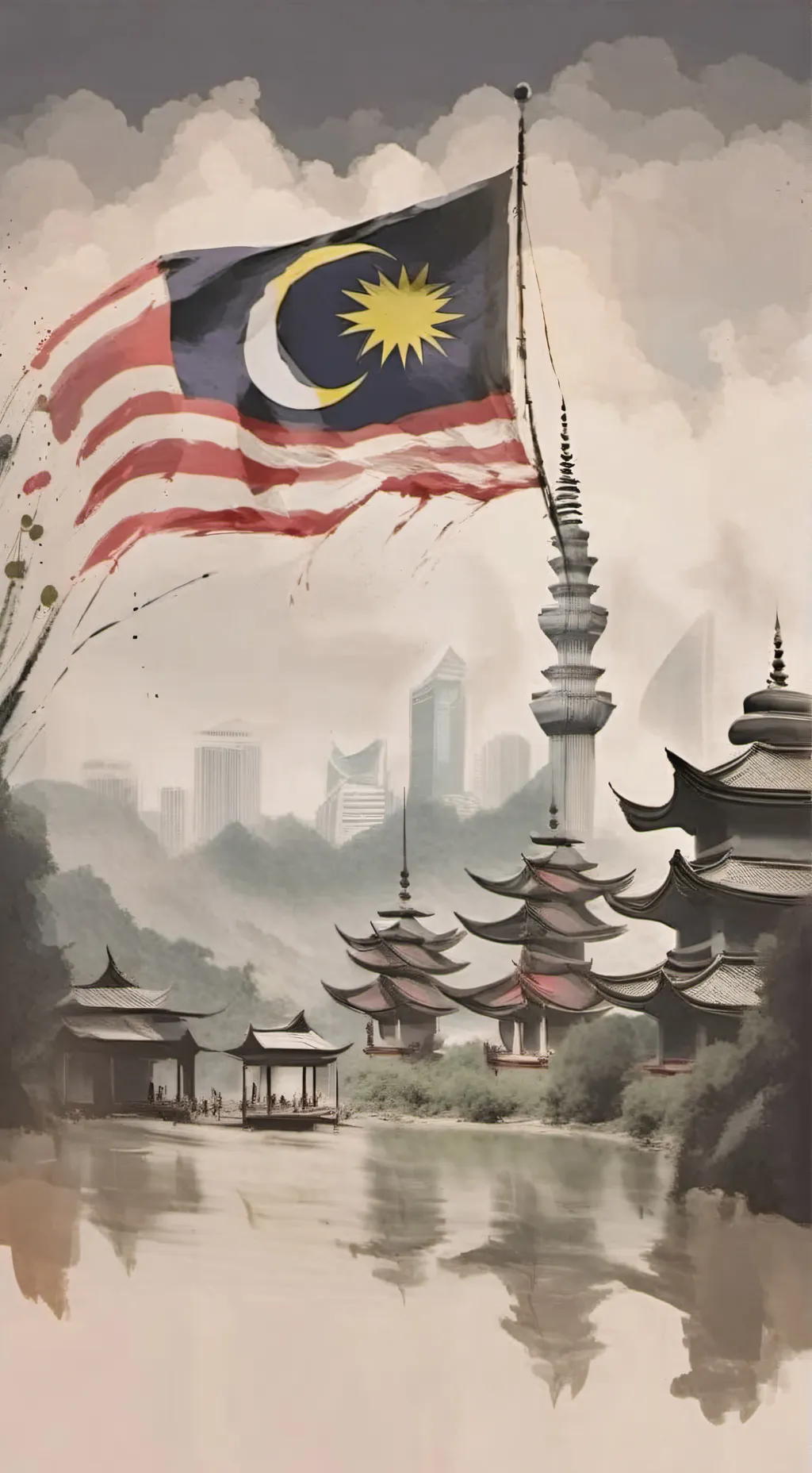 ai character: Dw Visit Malaysia! background