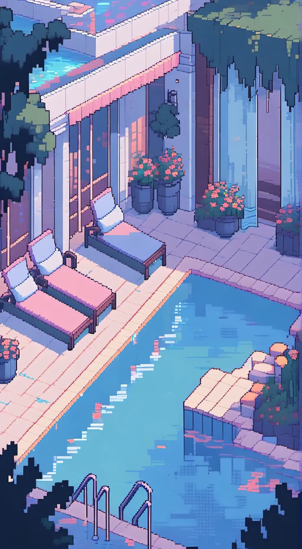 ai character: JJK pool party🎉 background