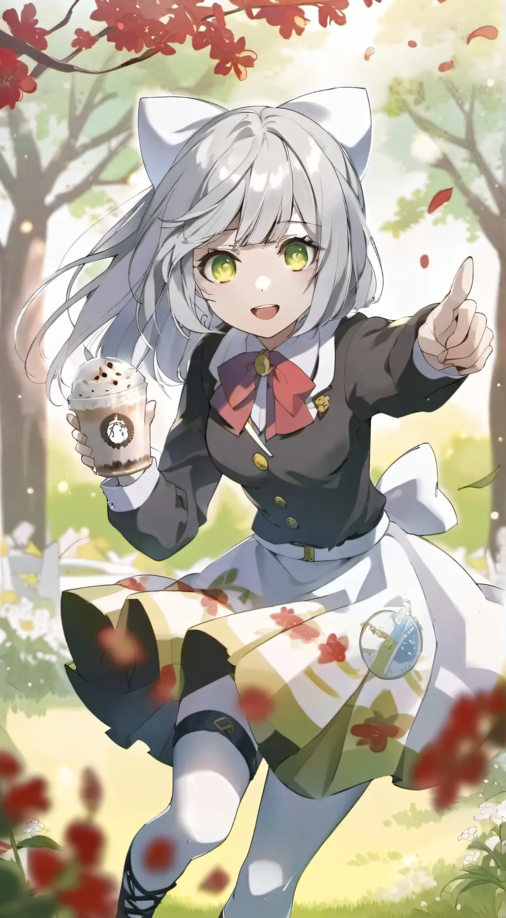 ai character: grey and wenda background