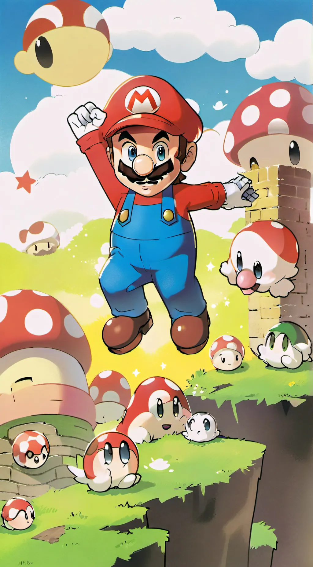ai character: Super Mario bros background