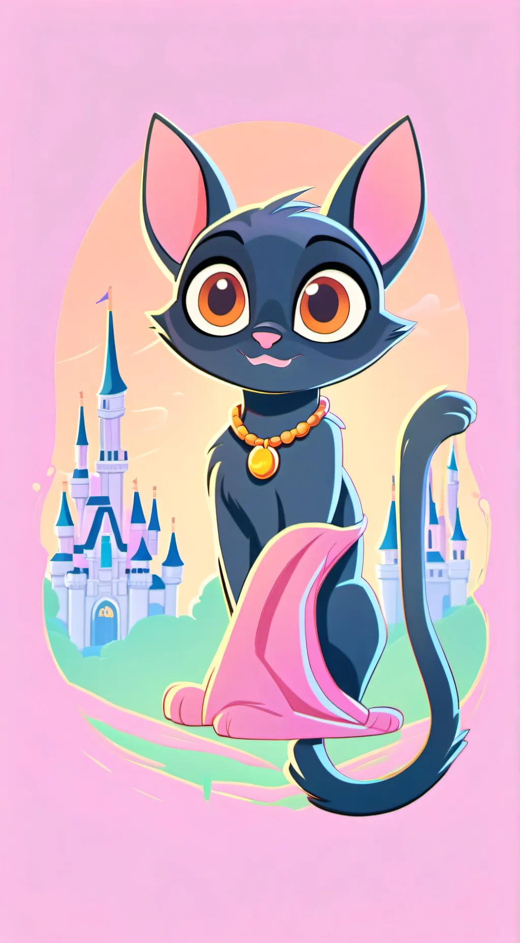 ai character: Black cat background