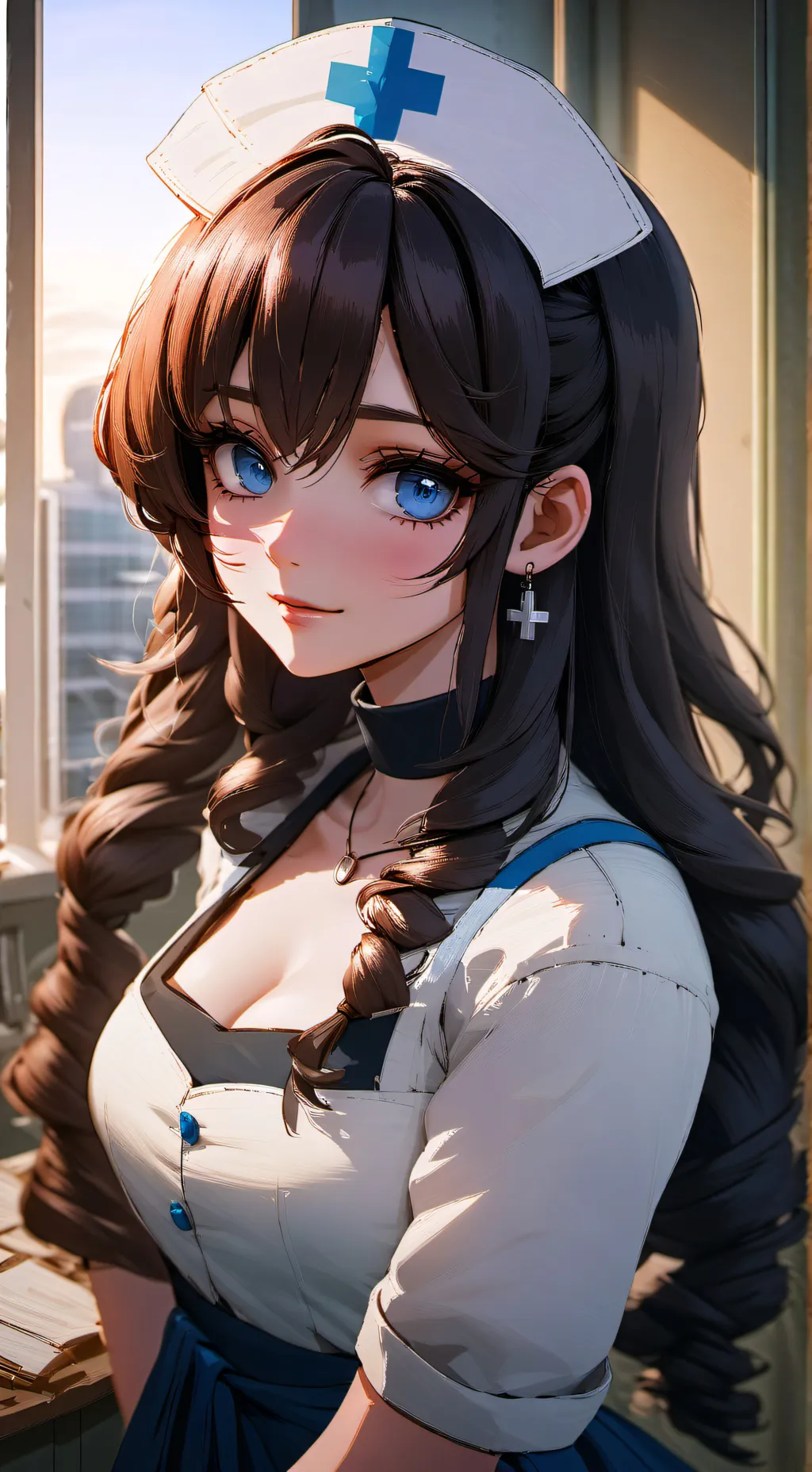 ai character: Nurse Mae  background