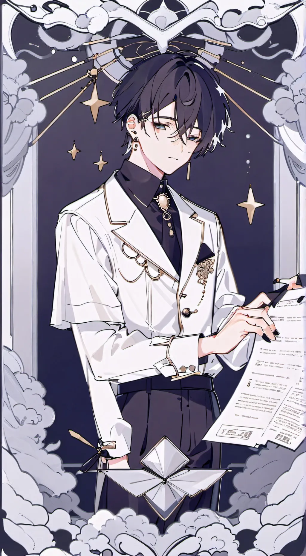 ai character: James Parker  background