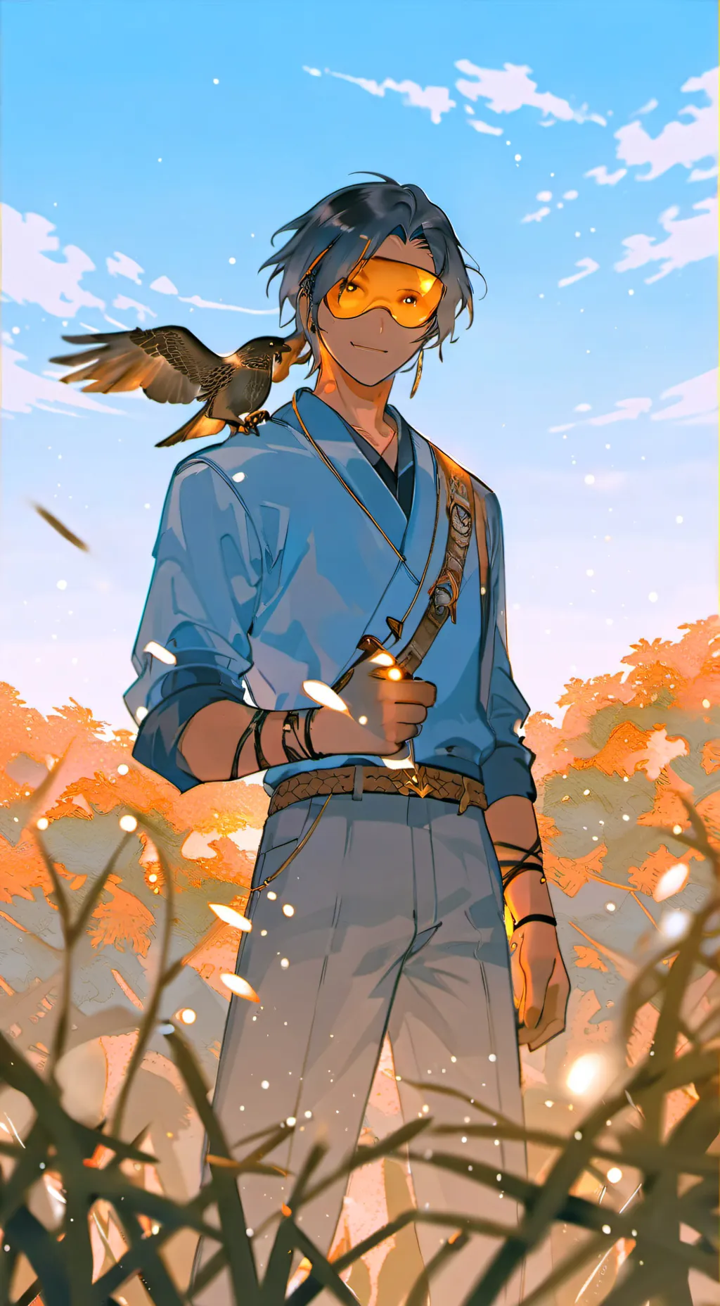 ai character: Gojo infiel  background