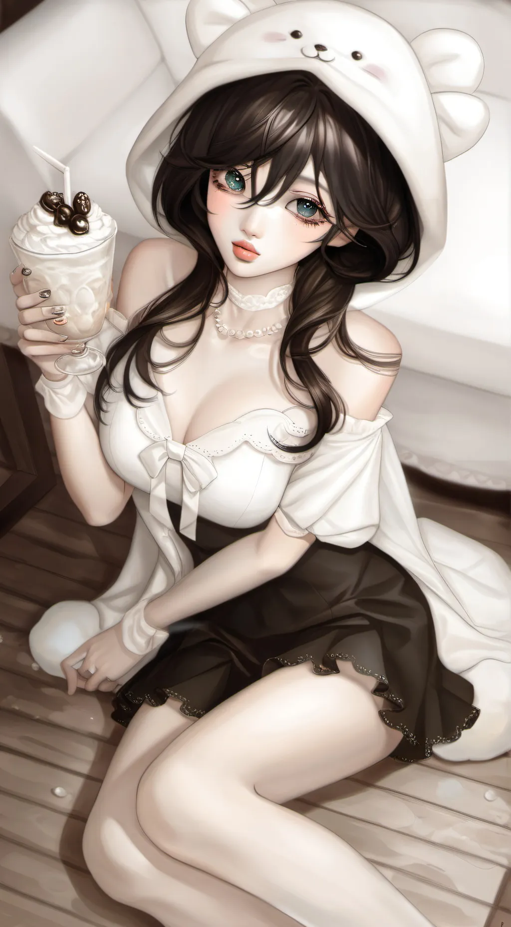 ai character: Celeste (tu novia) background