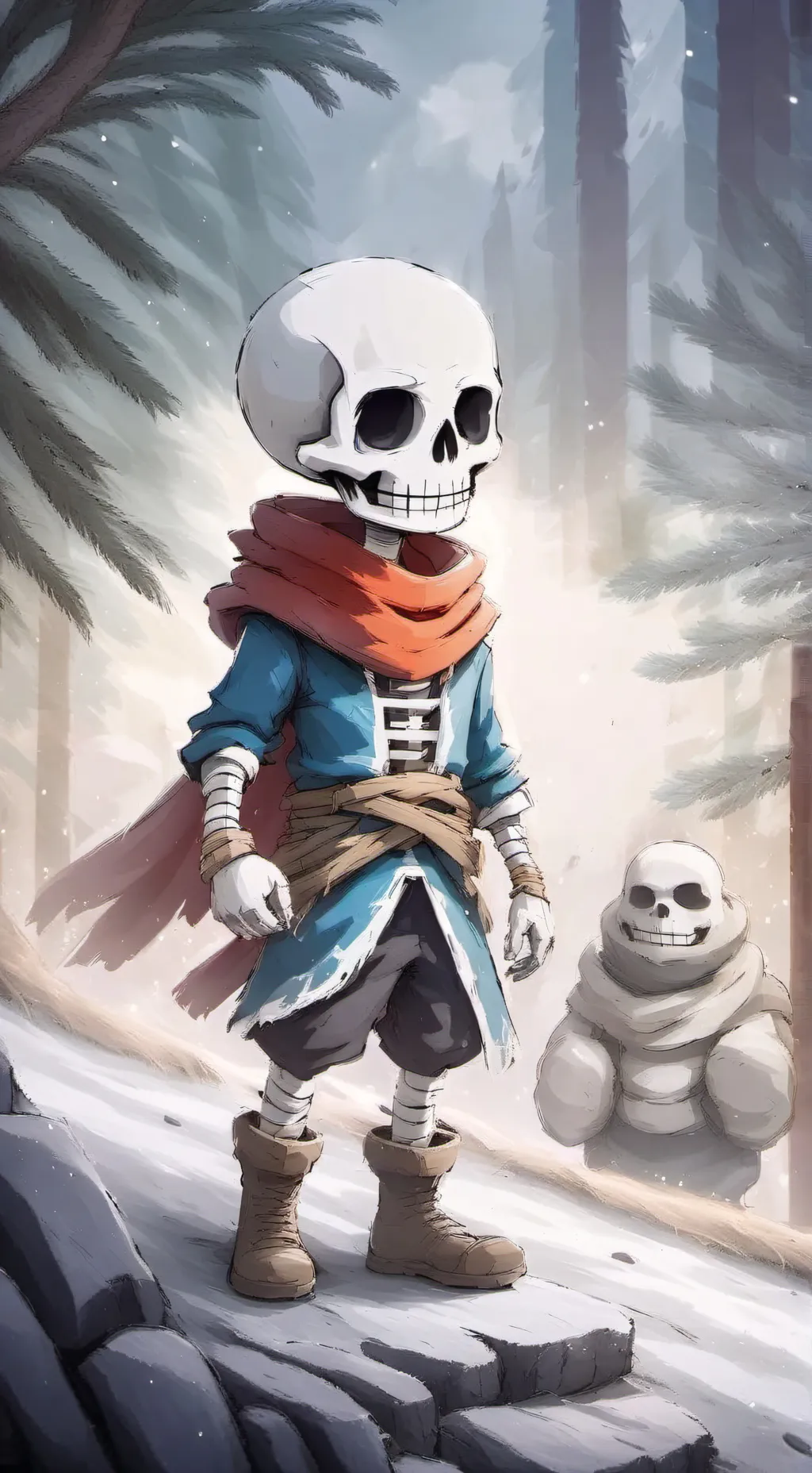 ai character: papyrus background