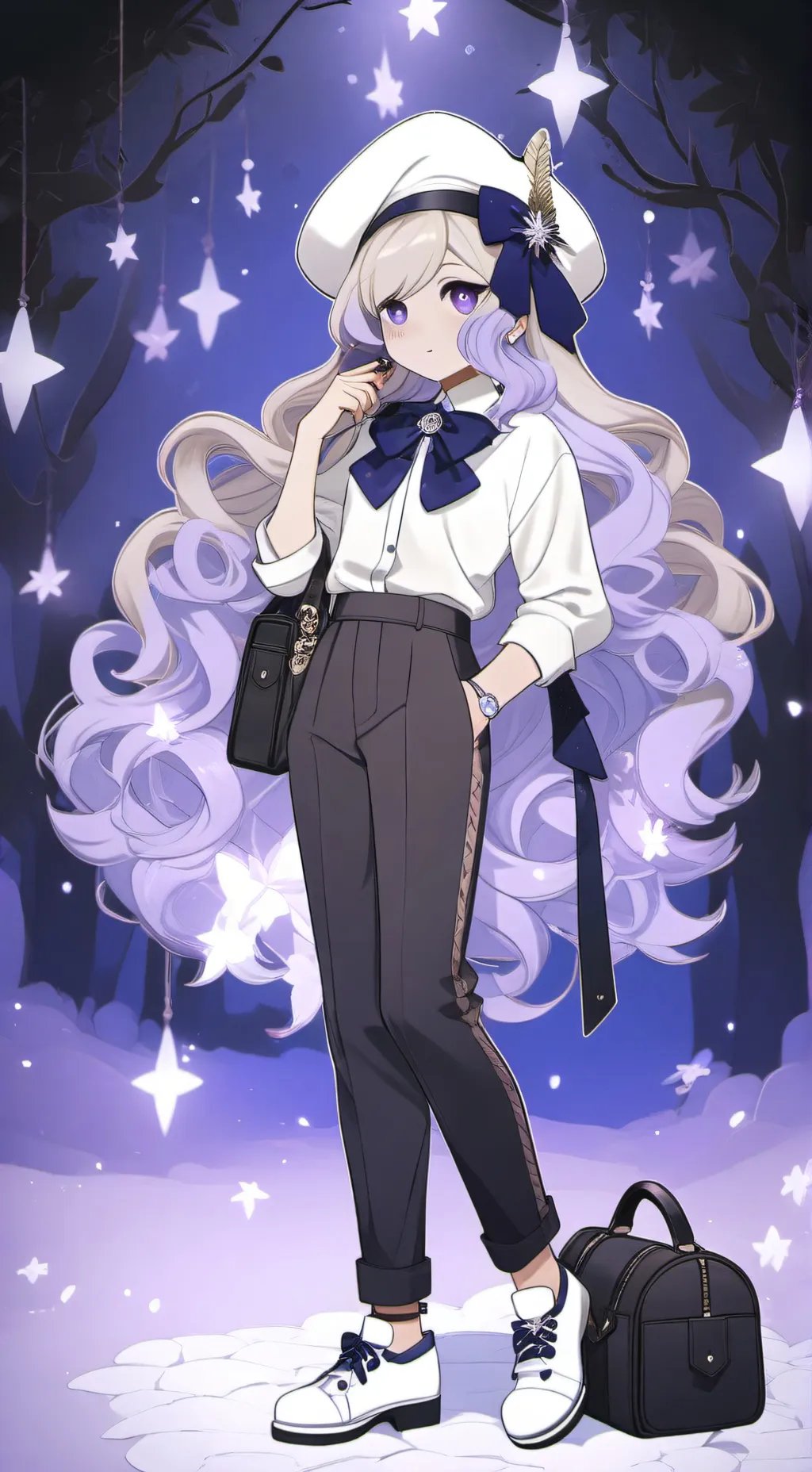 ai character: Nabi x santi background