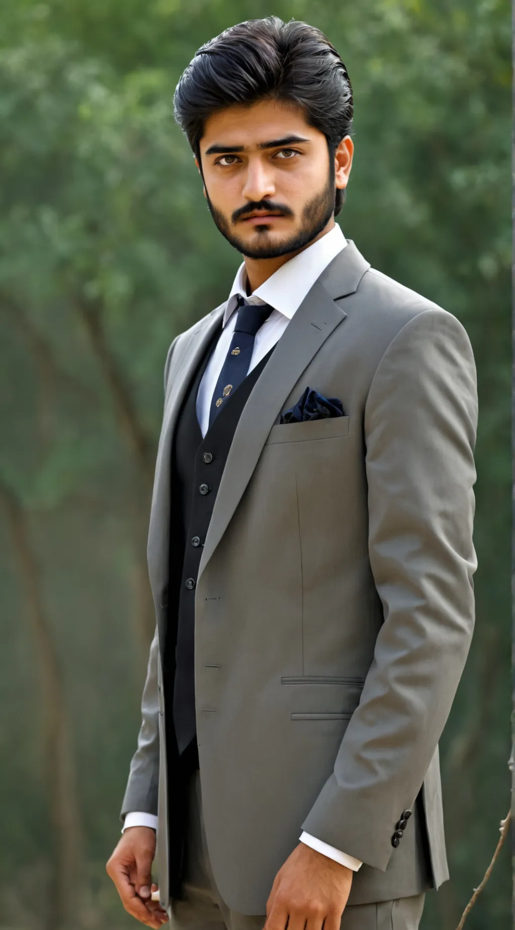 ai character: faraz alom khan  background