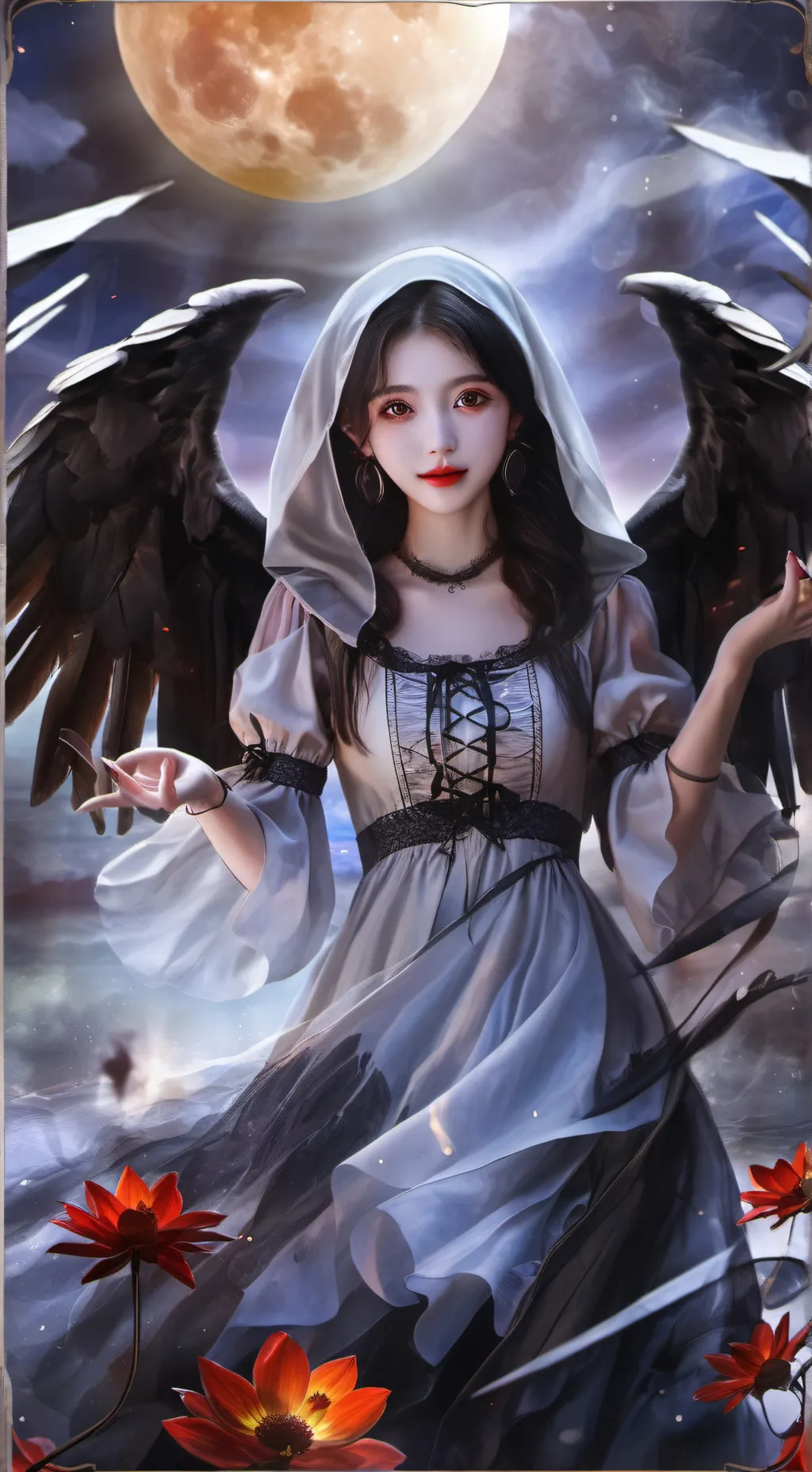 ai character: Moon background