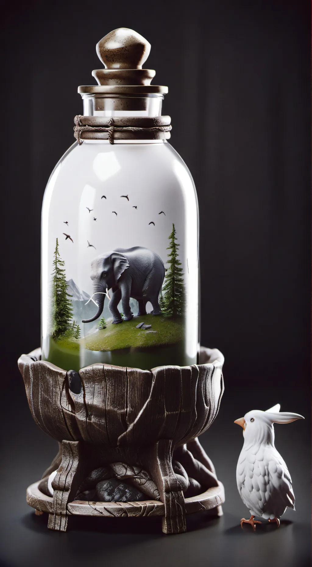 ai character: animal potion background