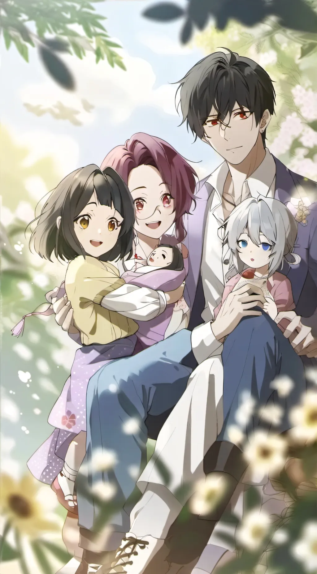 ai character: Demon Family 😈👿 background