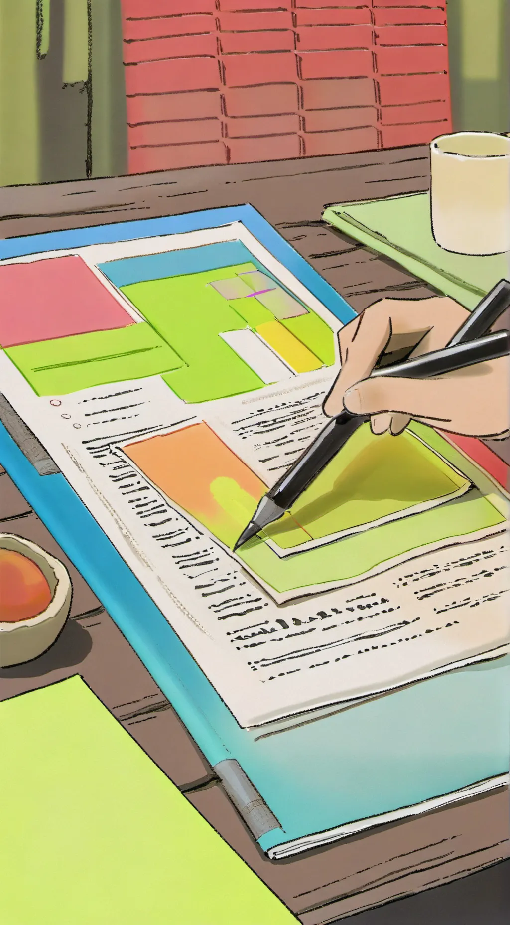 ai character: Find the markers background