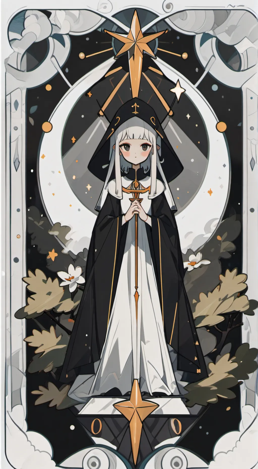 ai character: escola de papel background