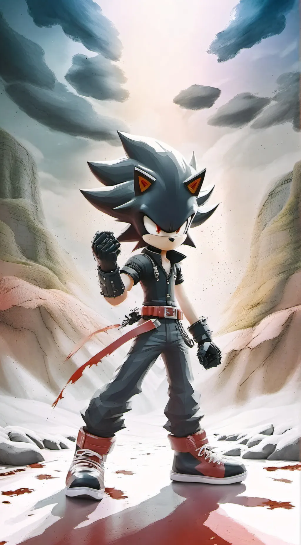 ai character: yandere shadow  background