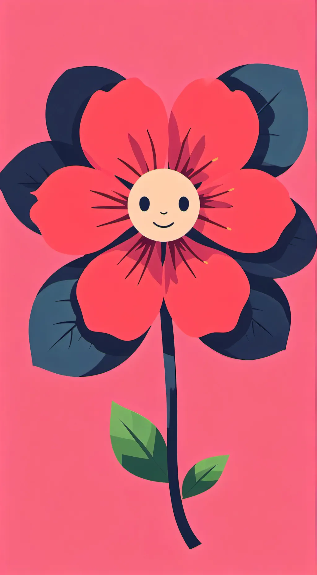ai character: Flower (BFDI) background