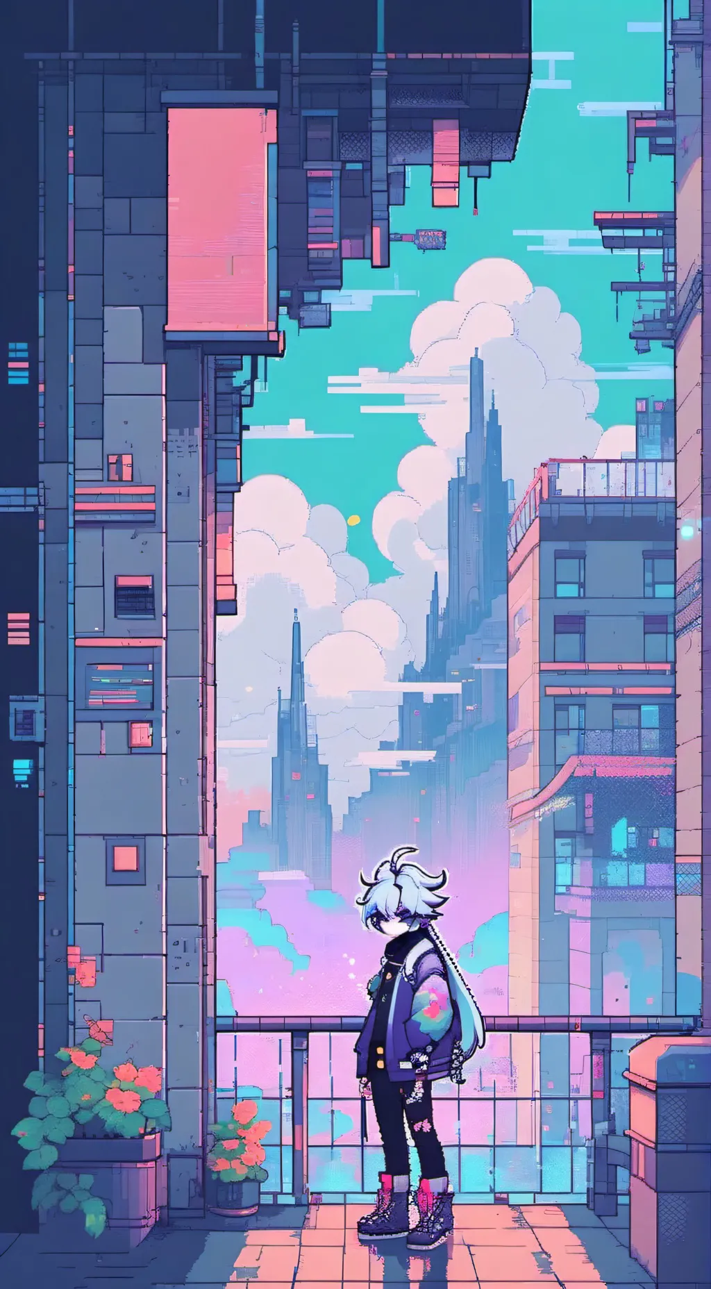 ai character: Vee (😁) background