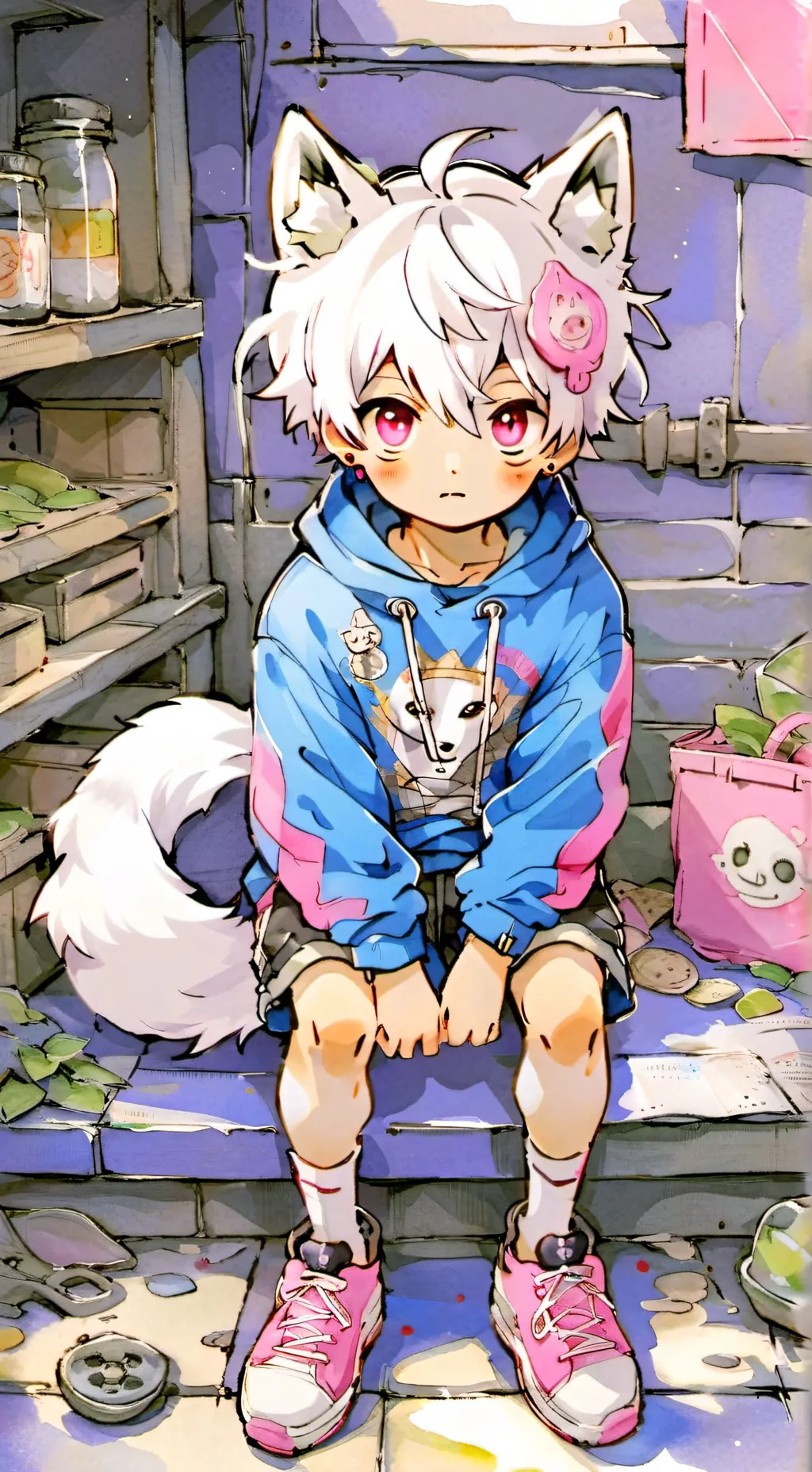 ai character: ~||Strawberry||~ background