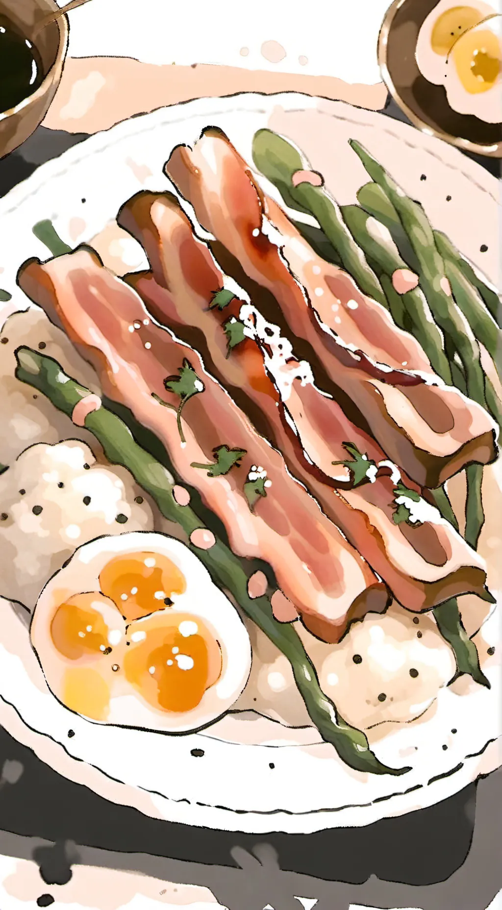 ai character: Bacon hair background