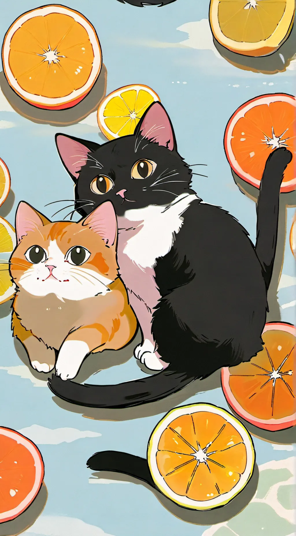 ai character: kitten vs cat  background