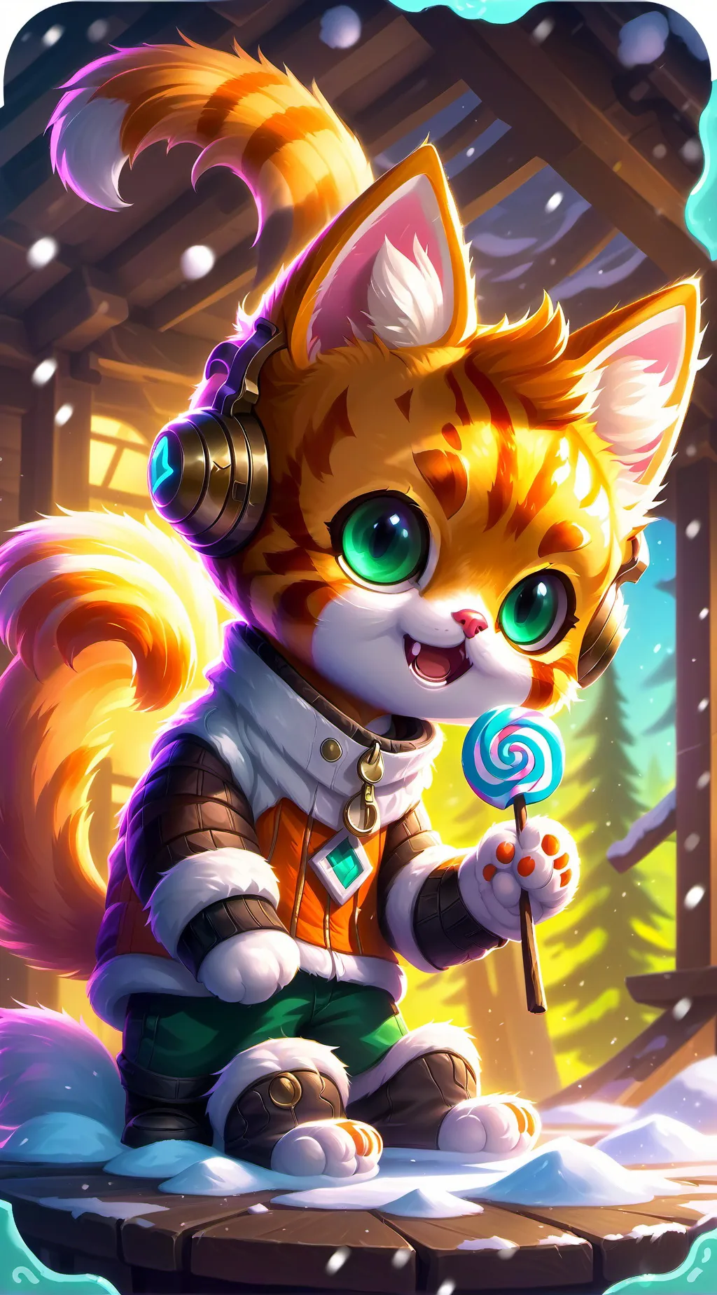 ai character: Polar Puff Spirit background