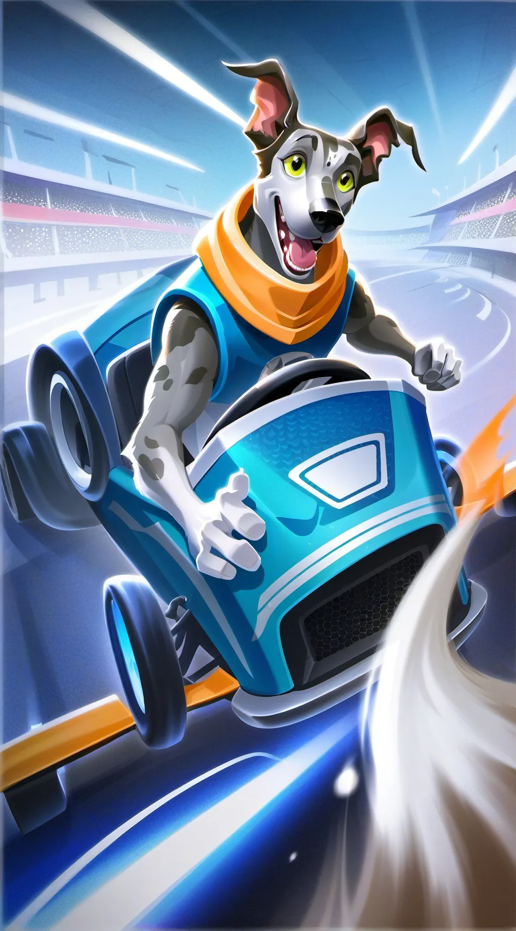 ai character: Greyhound Spirit Racer background