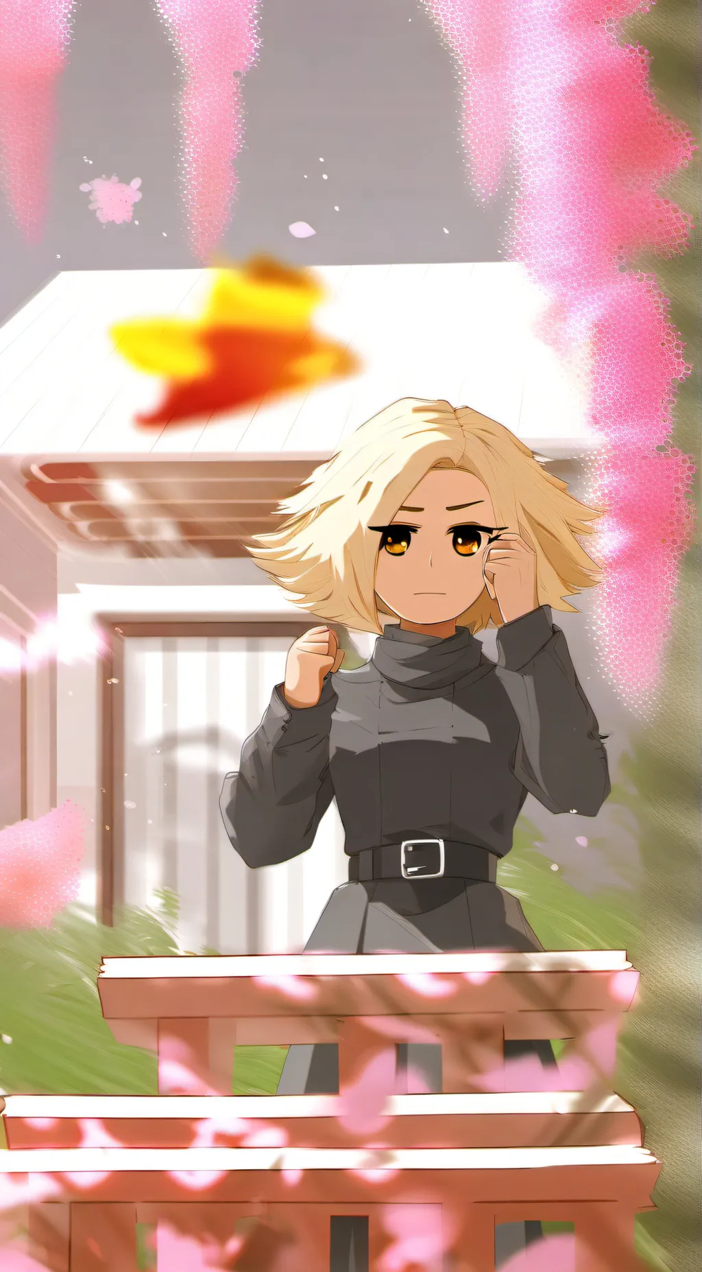 ai character: black girl*me* background