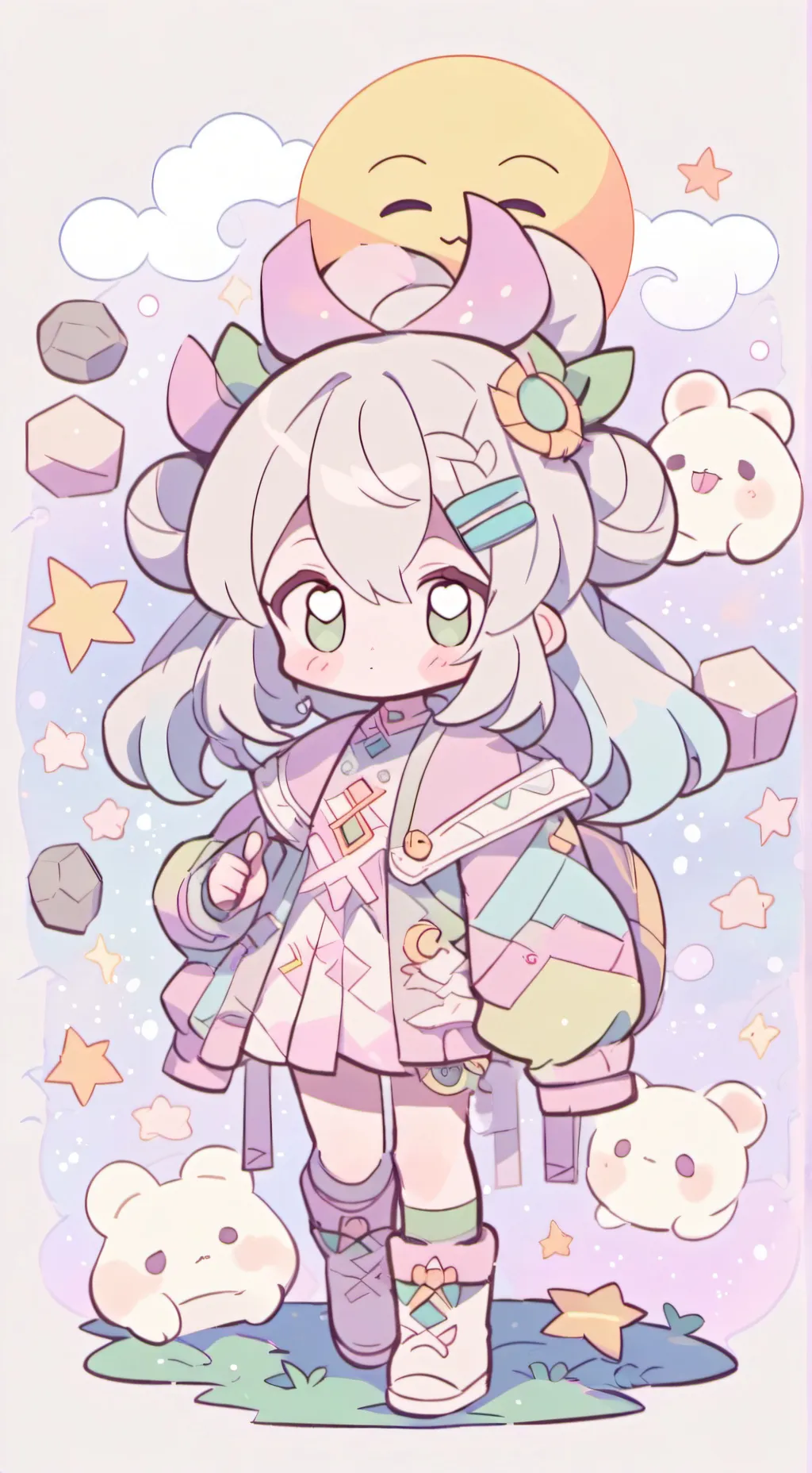 ai character: Moon background