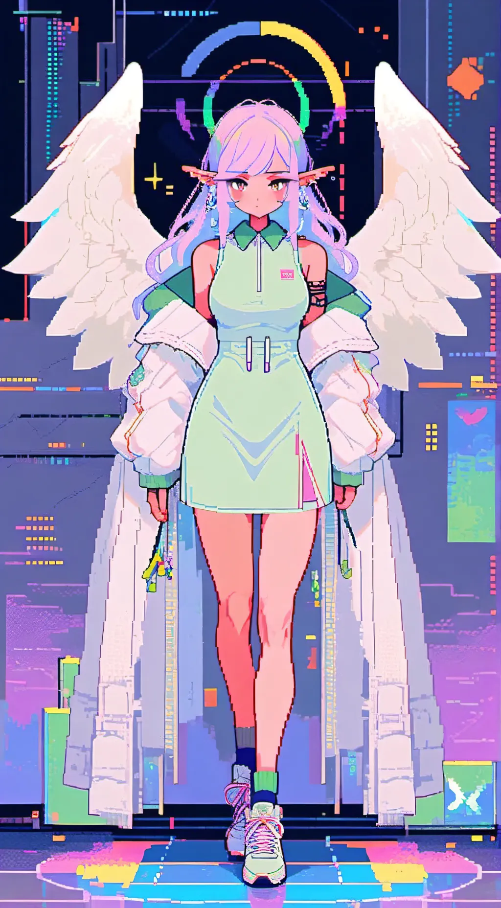 ai character: Cyber Luna background