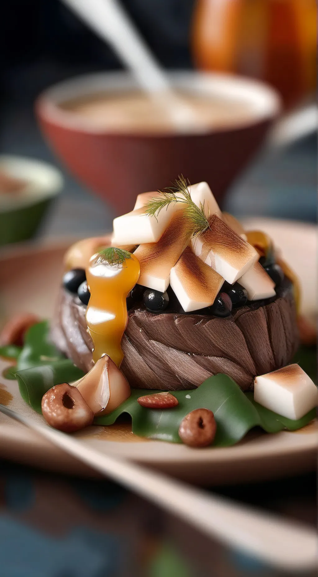 ai character: food background