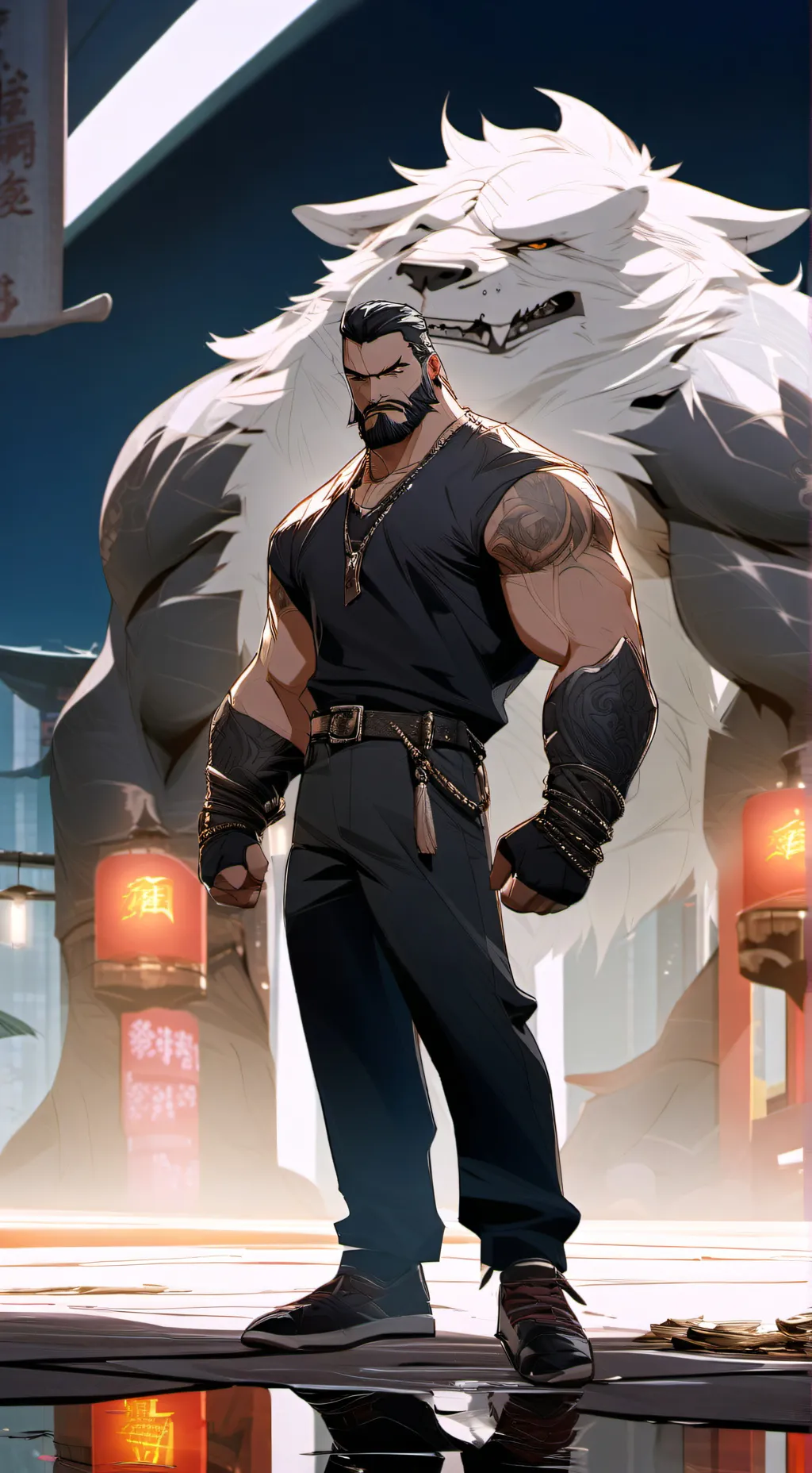 ai character: super strenght background