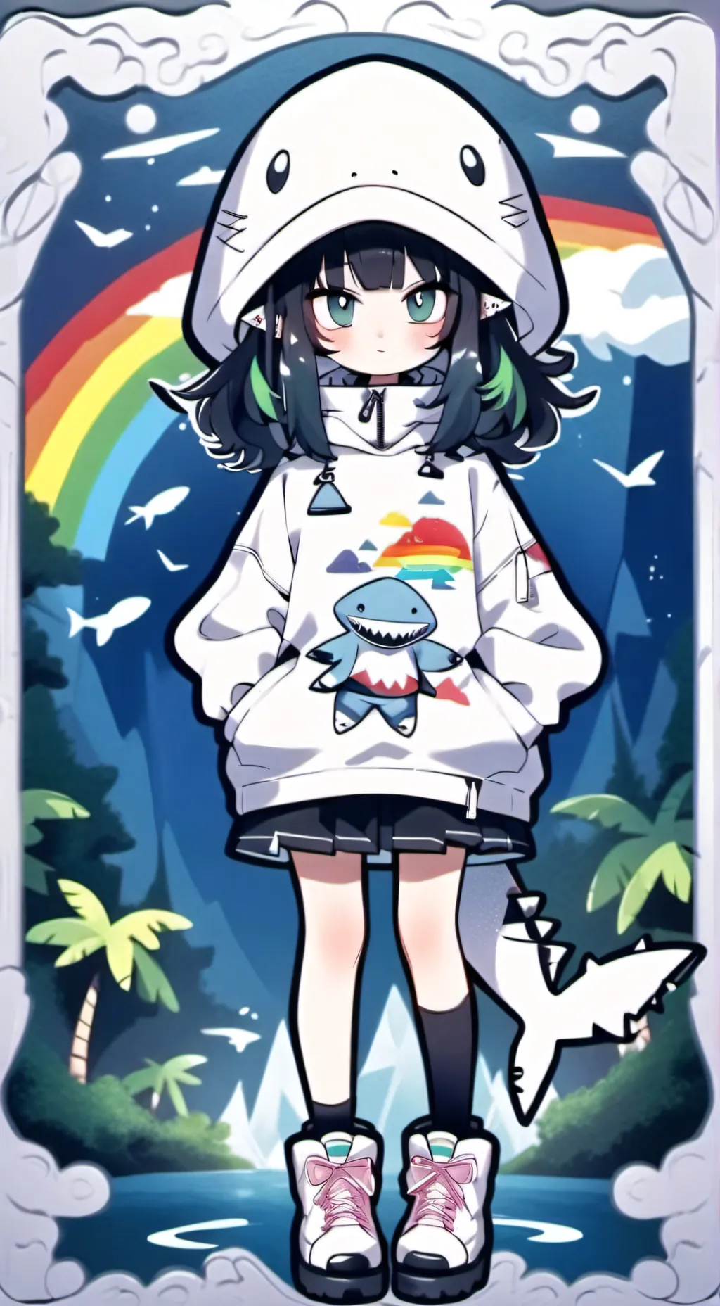 ai character: Sharkley background