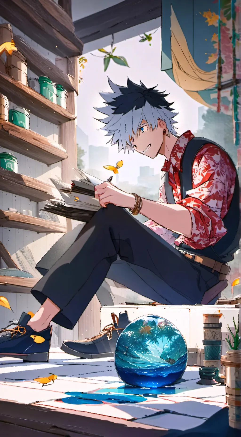 ai character: Gojo  background