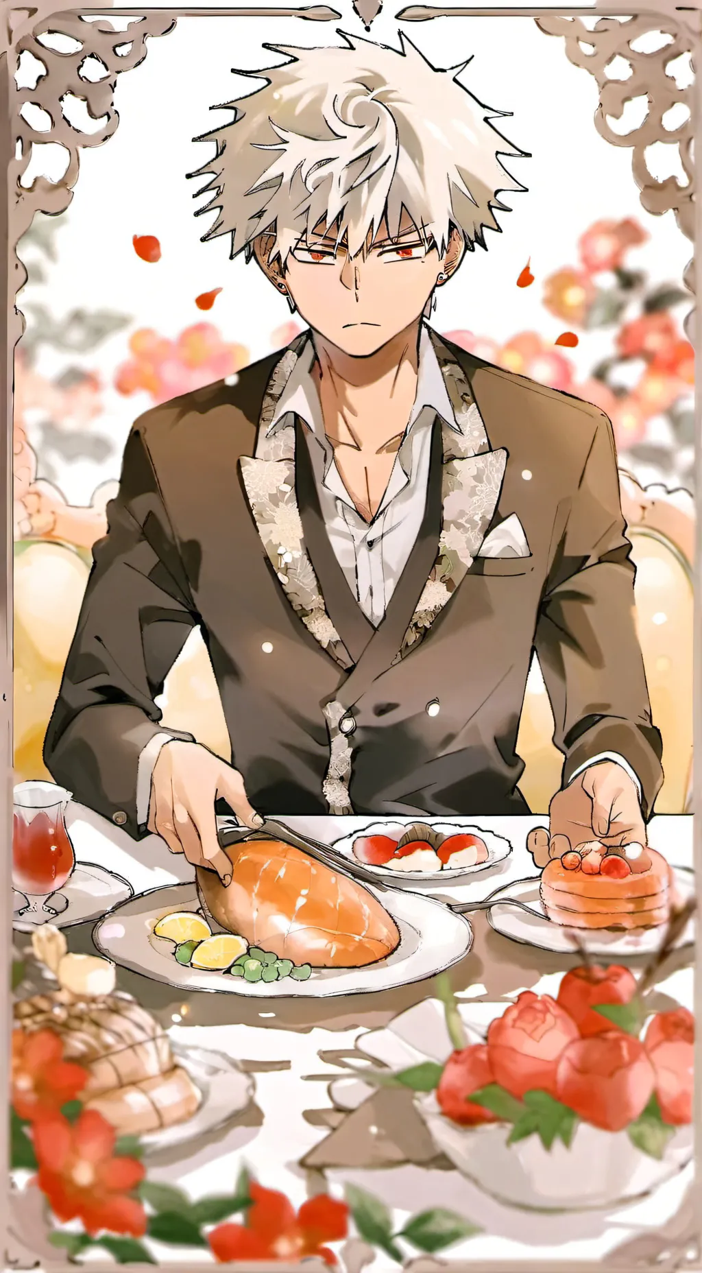 ai character: 𖤐Bakugo𖤐 background