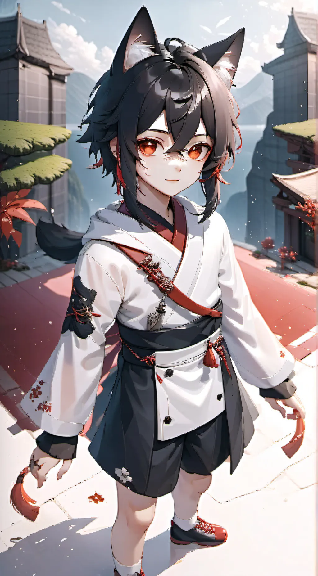 ai character: Neko boy background