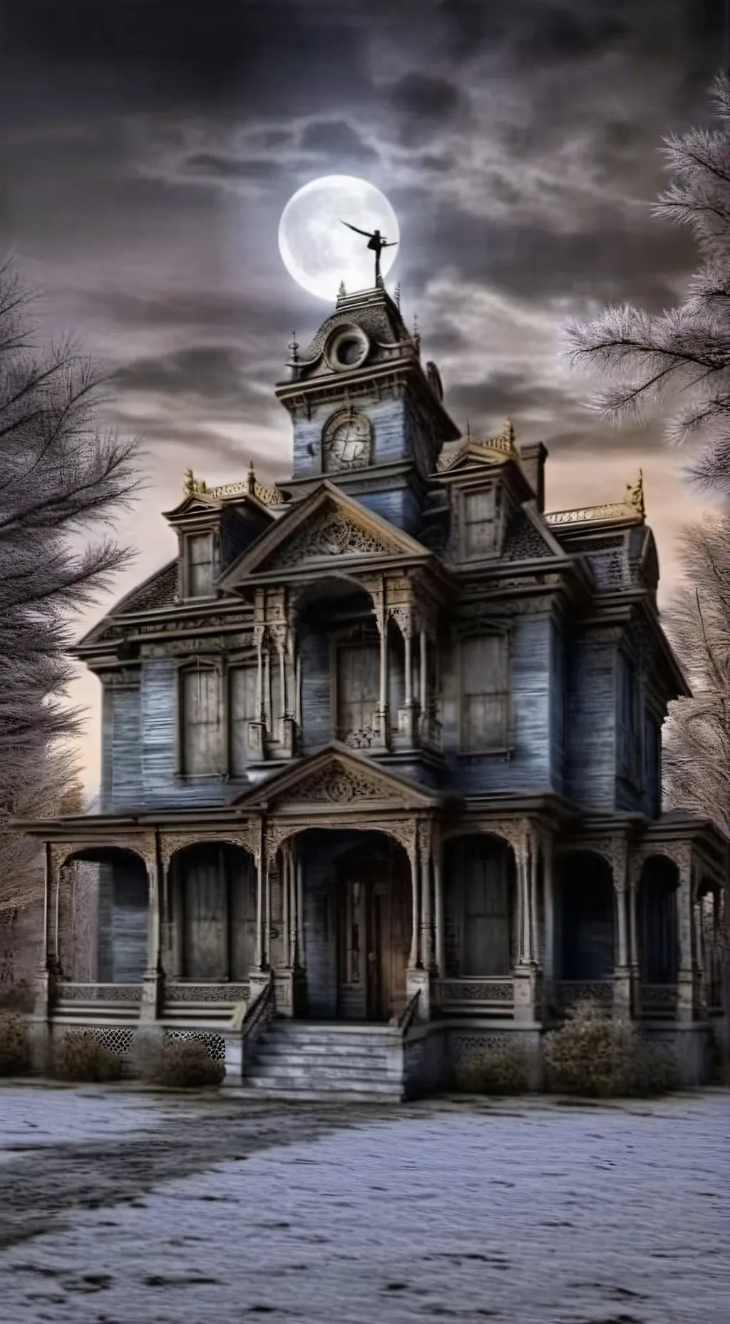 ai character: haunted mansion 👻😱 background