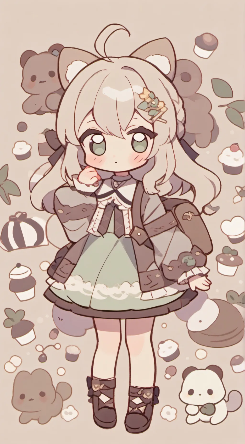 ai character: 🍉~кошечка~🍉 background