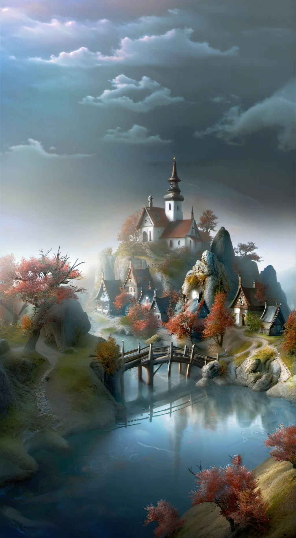 ai character: Ep 1: the village  background