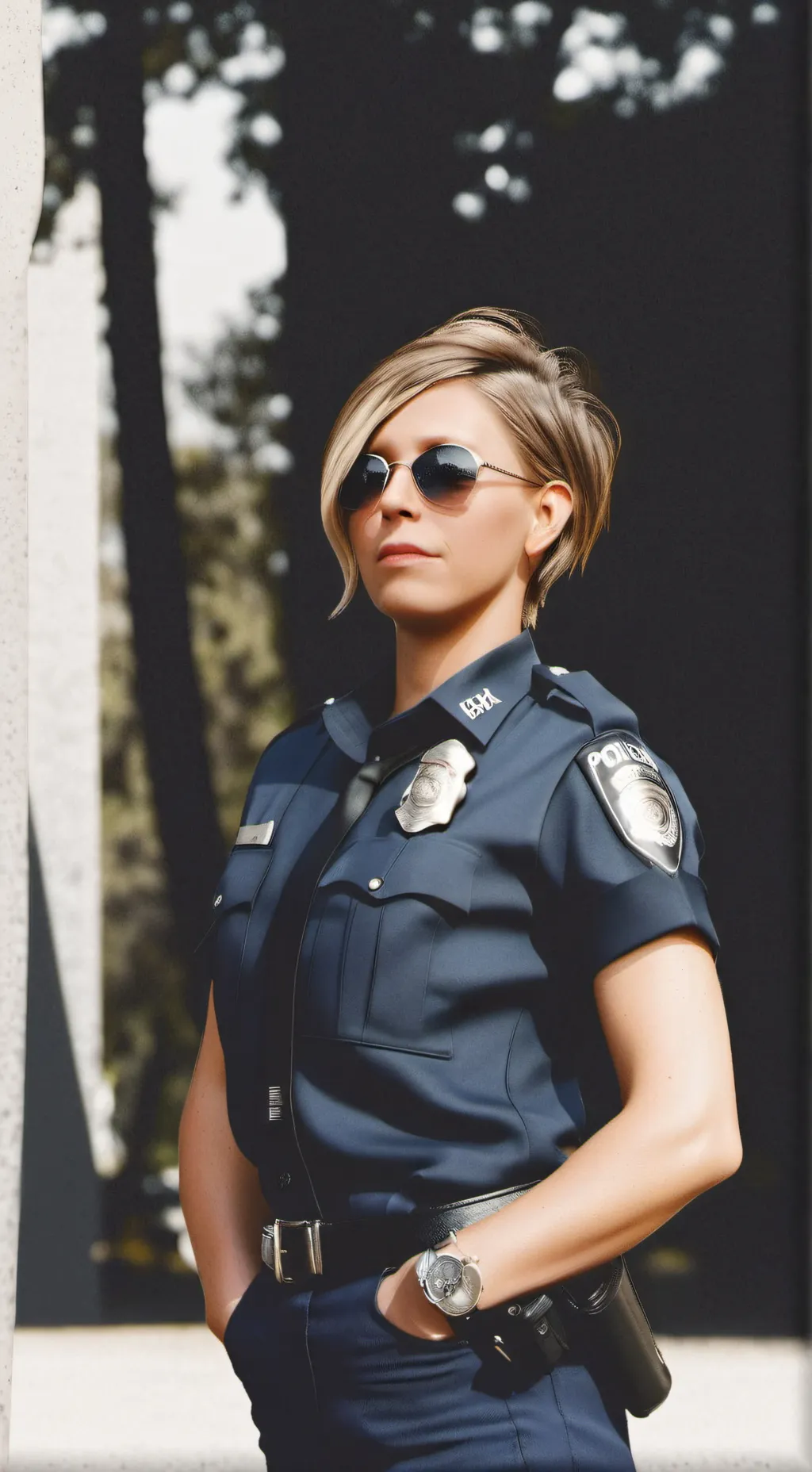 ai character: Karen cop background