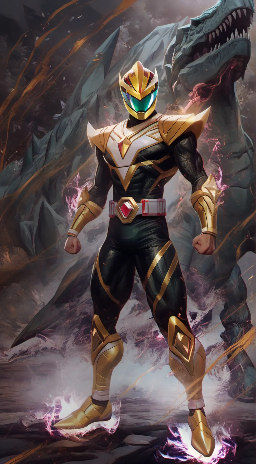 ai character: Gold ranger background