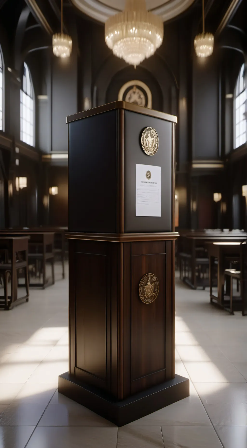 ai character: VOTE HALL background