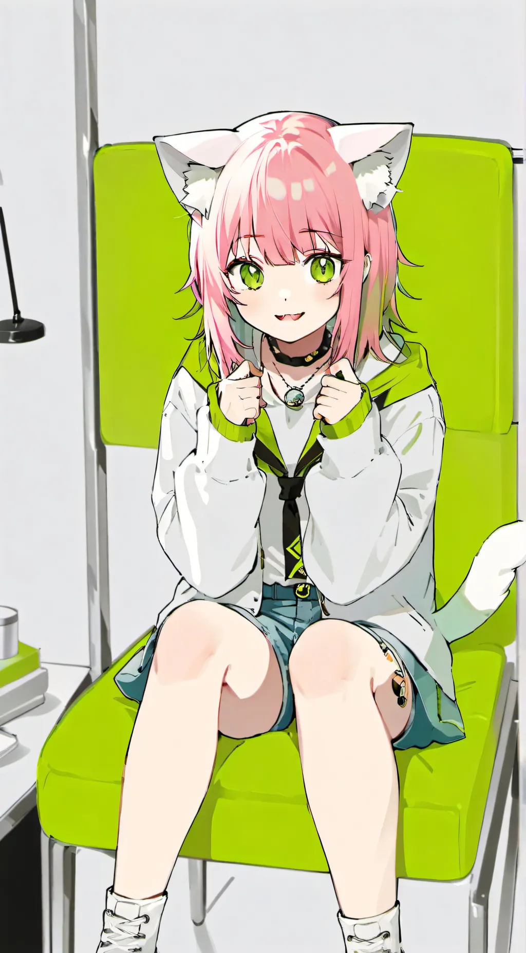 ai character: FuzzyFemboy Furry background