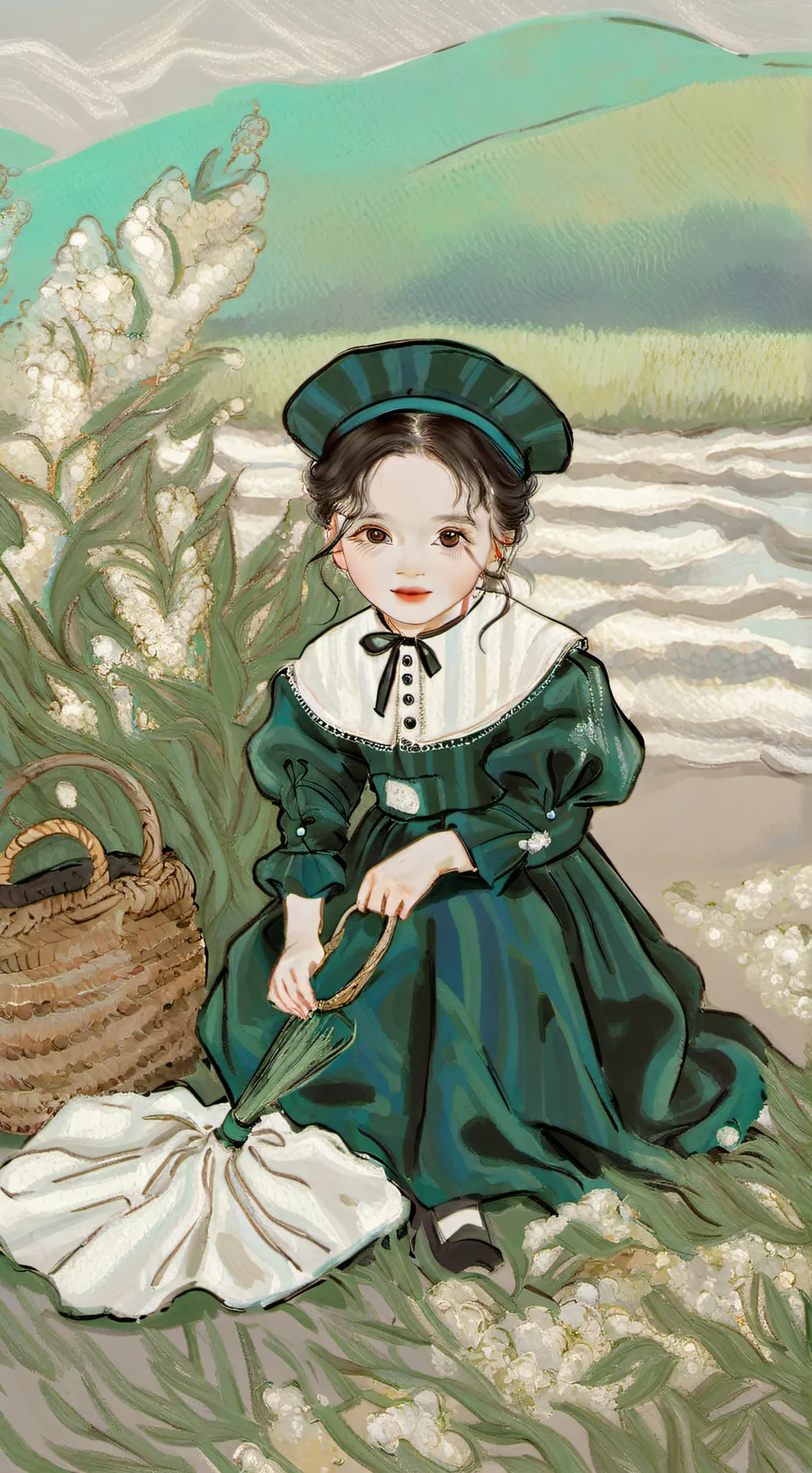 ai character: 1 year old baby background