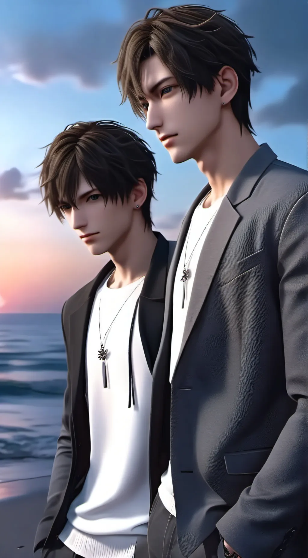 ai character: Chris und Luke  background