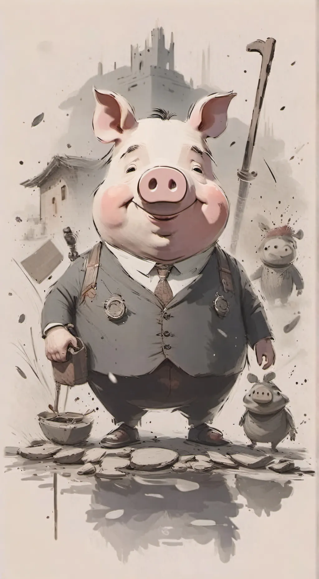 ai character: George pig background