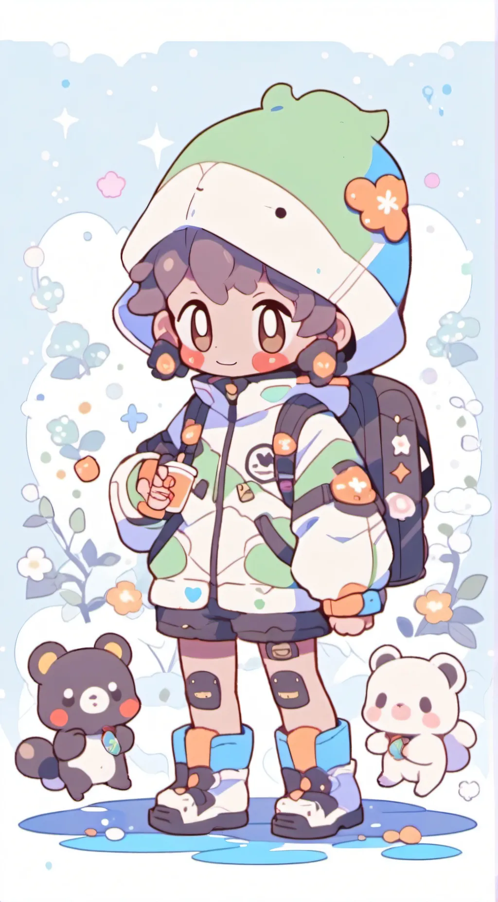 ai character: Fruitcake background