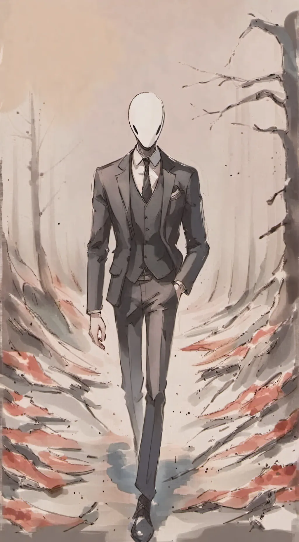 ai character: SLENDERMAN background